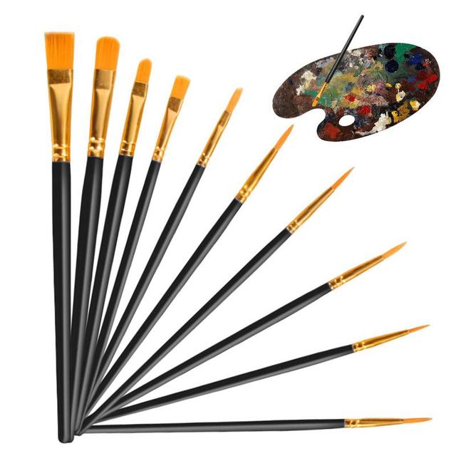 Paint Brushes For Acrylic Painting Acrylic Watercolor Paint Brush Set Of 10  Smooth And Flexible Artist Paint Brushes Versatile - AliExpress